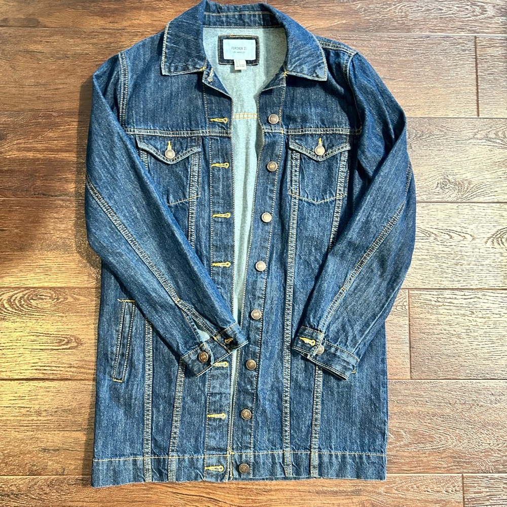 BOGO FREE Forever 21 size medium long denim jacket